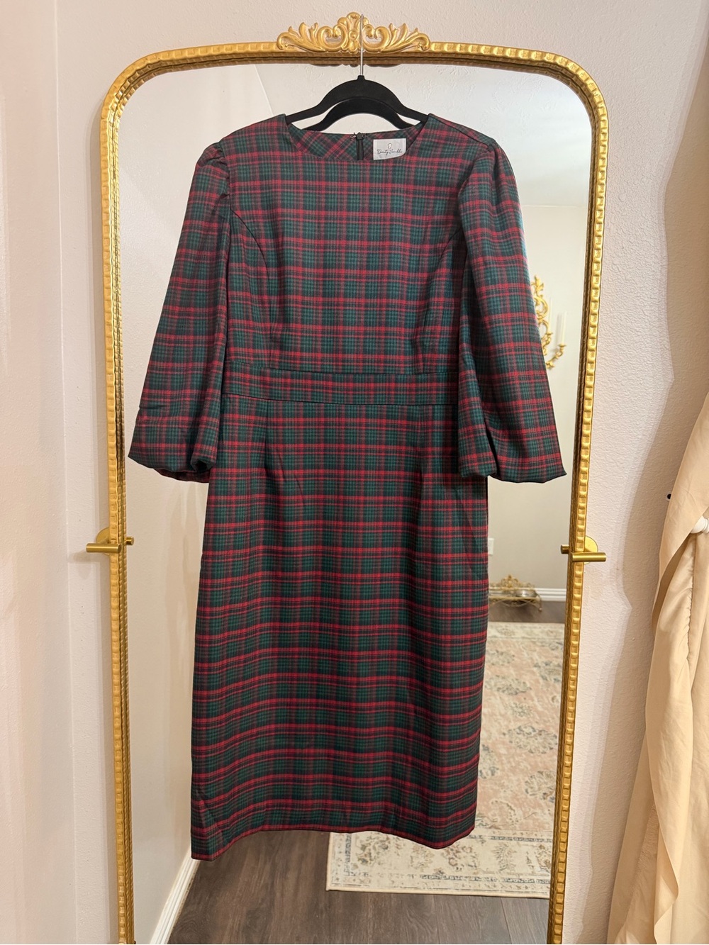 Dainty Jewells Red & Green Plaid Midi Dress
